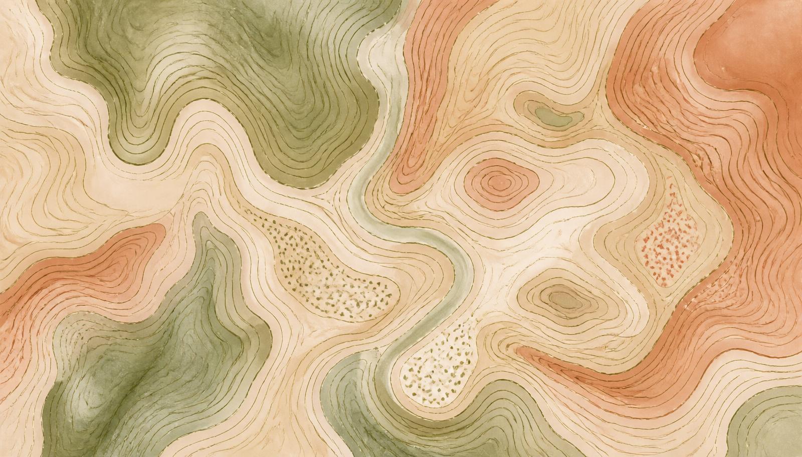 Abstract organic topographic pattern suggesting memory and terrain